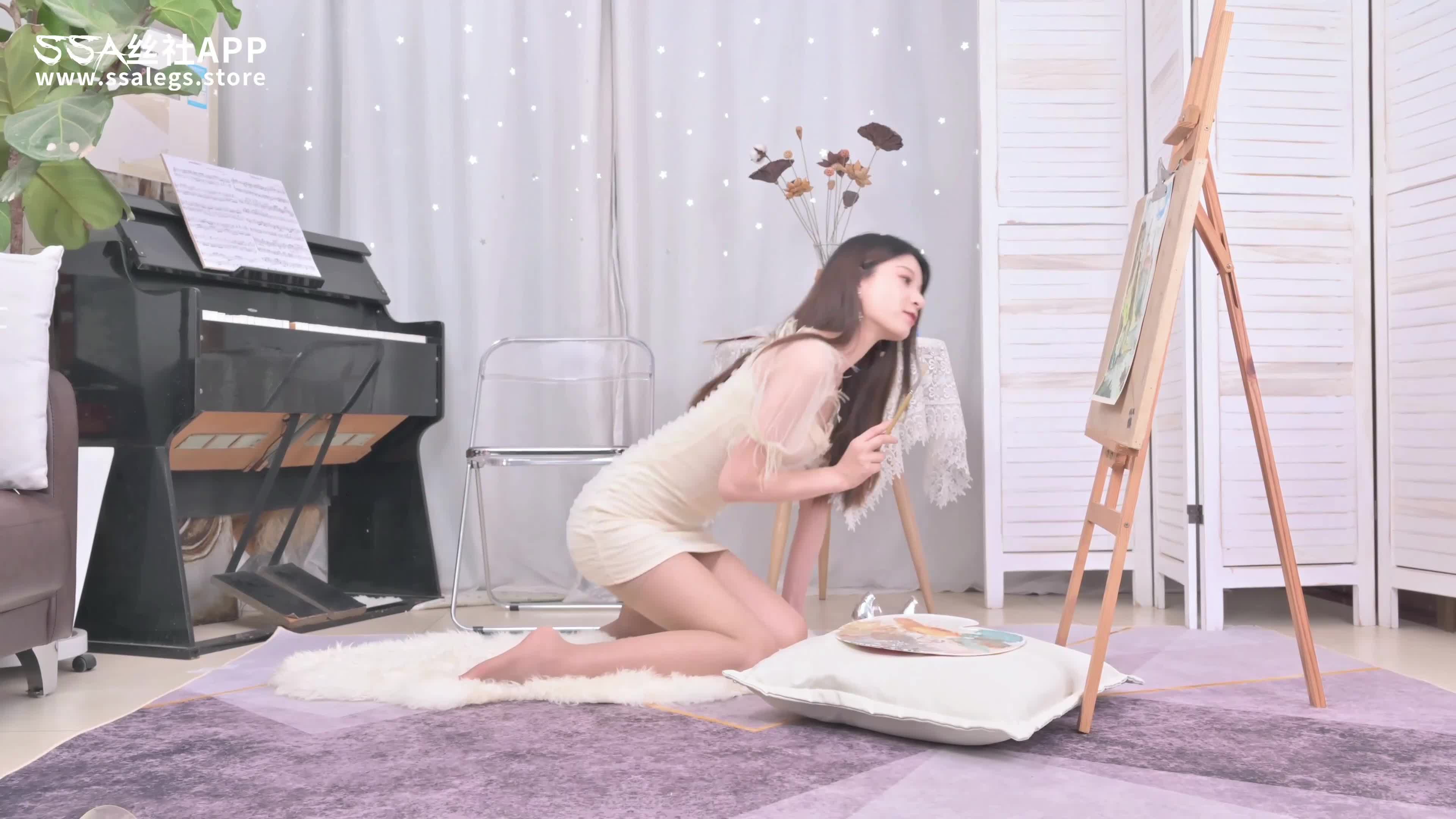 图片[4]-SSA丝社_短片_NO.315_晴岚_白色方领气质连衣裙_1V_457.4M - aifuli.cc-aifuli.cc