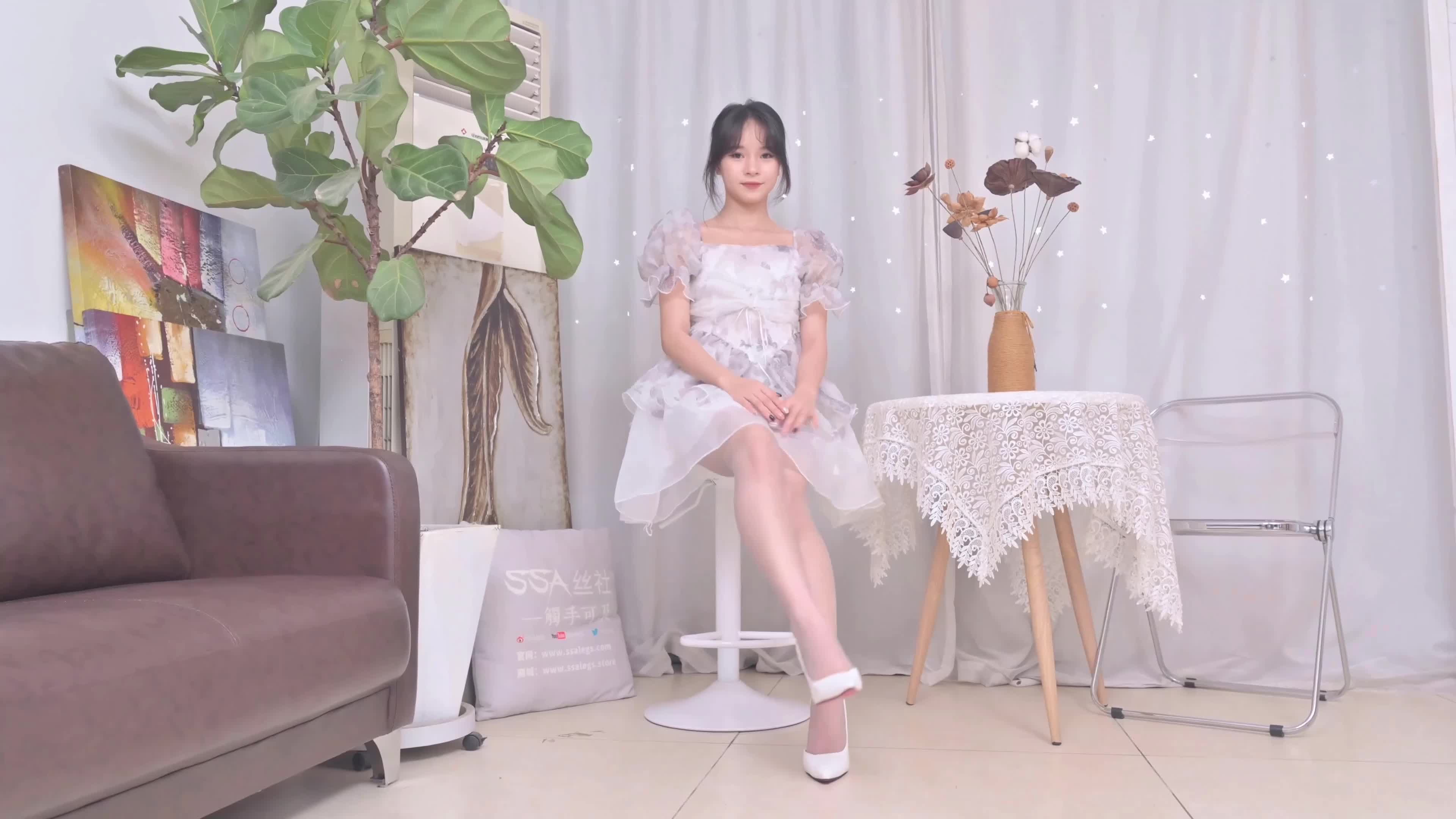 图片[2]-SSA丝社_短片_NO.373_小芙_法式碎花连衣裙_1V_644.6M - aifuli.cc-aifuli.cc