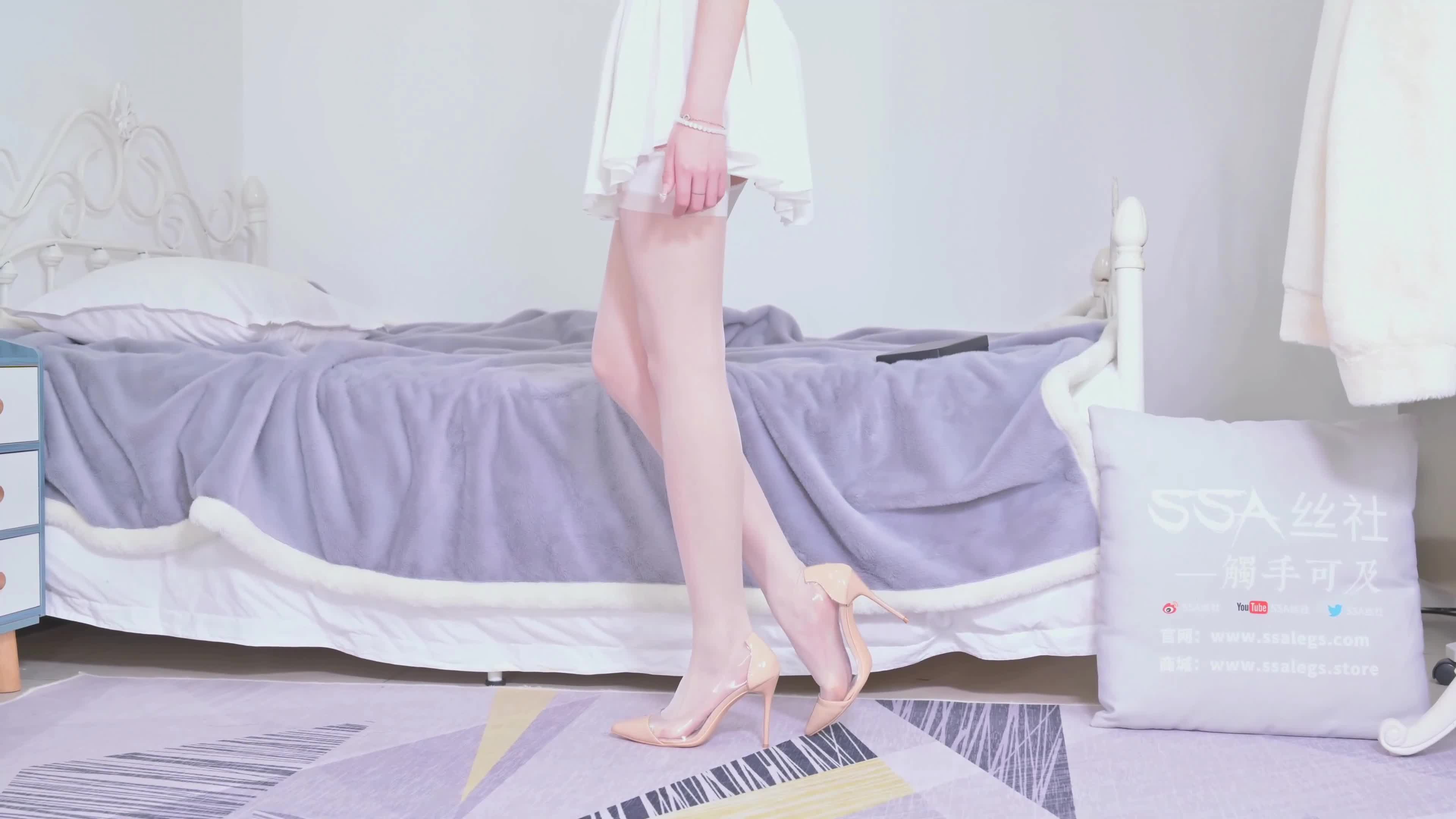 图片[2]-SSA丝社_短片_NO.450_梓琦_纯欲白短裙_1V_489.7M - aifuli.cc-aifuli.cc