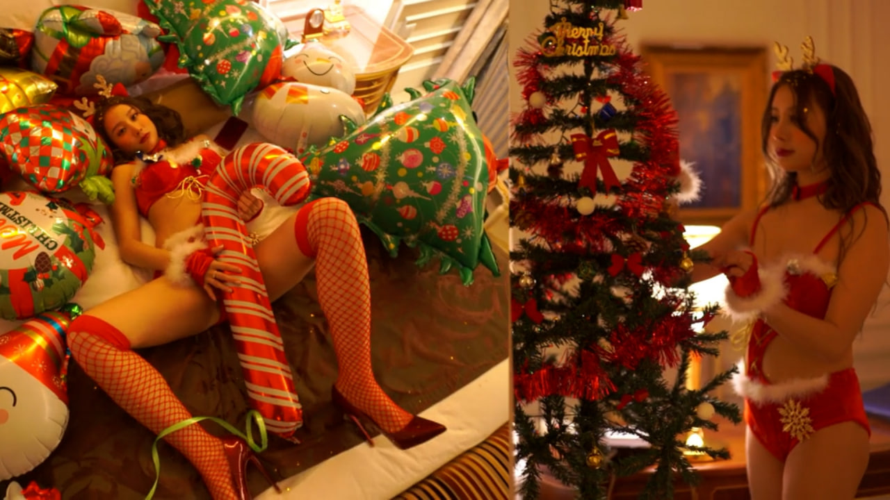 【网红模特】秀人网金牌摄影师出品-圣诞性感极品女模特 - aifuli.cc-aifuli.cc